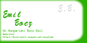 emil bocz business card